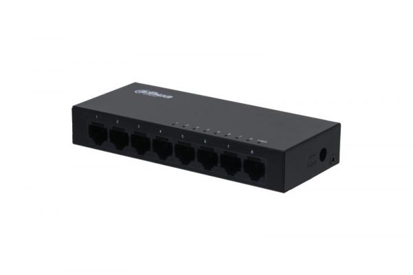 Switch Dahua PFS3008-8GT; 8 ports 10/100/1000Mbps; 186mm×106mm×33mm; Common Mode 4KV; - imagine 6