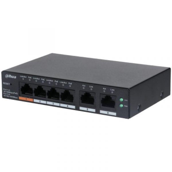 DAHUA 6 port Managed Desktop switch, CS4006-4ET-60, Interfata: Port 1-4: - imagine 8