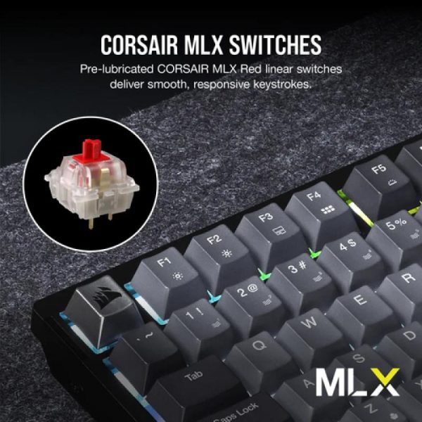 Tastatura Gaming CORSAIR K65 PLUS WIRELESS RGB 75% Mecanica - imagine 16