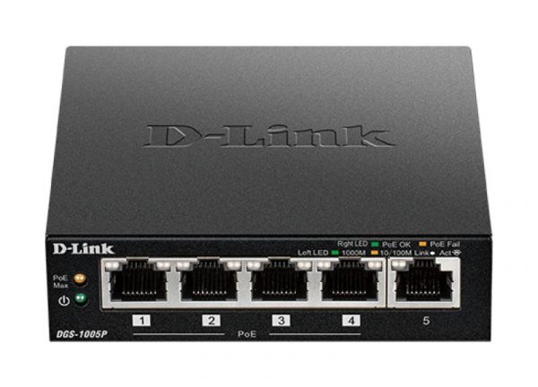 Switch D-Link DGS-1005P, 5 Port, 10/100/1000 Mbps - imagine 6