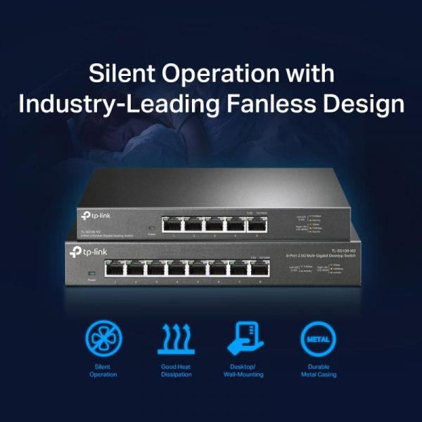 "5-Port 2.5G Multi-Gigabit Desktop Switch PORT: 5× 2.5G RJ45 Ports - imagine 9