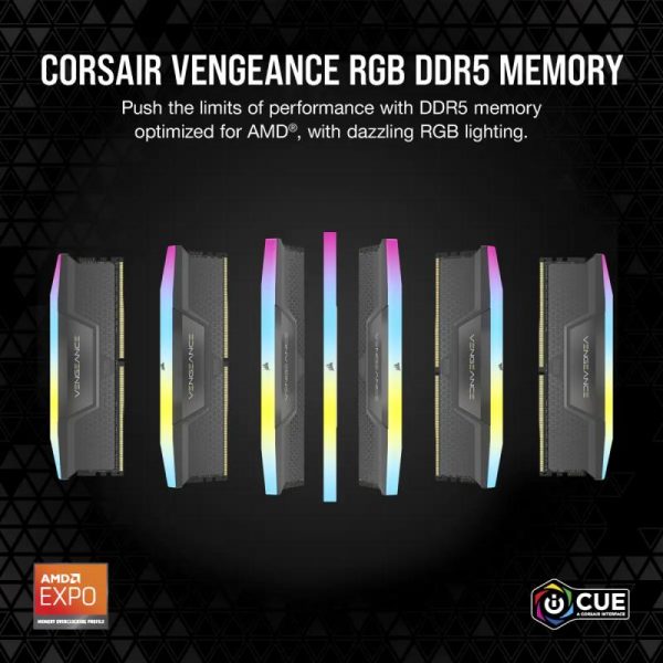 Memorie RAM Corsair Vengeance RGB 32GB DDR5 5200MHz CL40 Kit - imagine 11