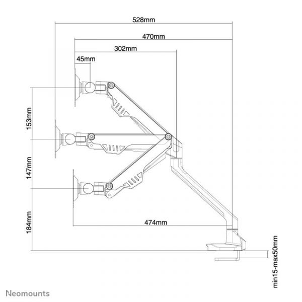 Suport Monitor de Birou, Neomounts by Newstar FPMA-D750BLACK, 10" - - imagine 8