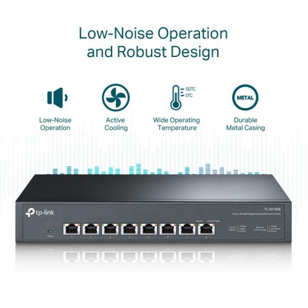 "8-Port 10G Multi-Gigabit Switch PORT: 8× 10G RJ45 Ports SPEC: - imagine 10