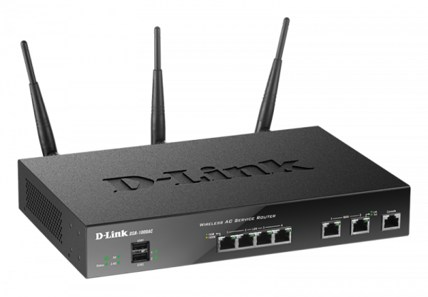 Router D-Link DSR-1000AC, 2xWAN Gigabit, 3xLAN Gigabit, 130Mbps Firewall, 70Mbps - imagine 3