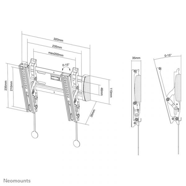 Suport TV de perete, Neomounts by Newstar Select TV/Monitor Wall - imagine 7