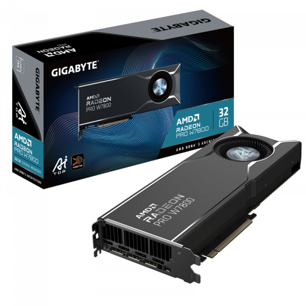 Placa Video GIGABYTE RADEON PRO W7800 AI TOP 32GB GDDR6