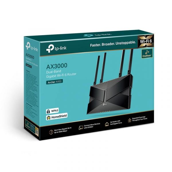 TP-Link Wireless Router, ARCHER AX53;dual band AX3000 5 GHz: 2402 - imagine 8