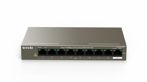 Switch Tenda TEF1109P-8-63W, 9 Port, 10/100 Mbps - imagine 3