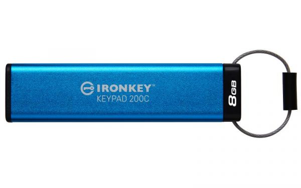 Kingston Ironkey Keypad 200C, 8GB, Blue - imagine 3