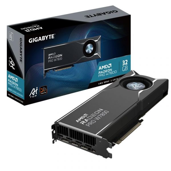 Placa Video GIGABYTE RADEON PRO W7800 AI TOP 32GB GDDR6 - imagine 3