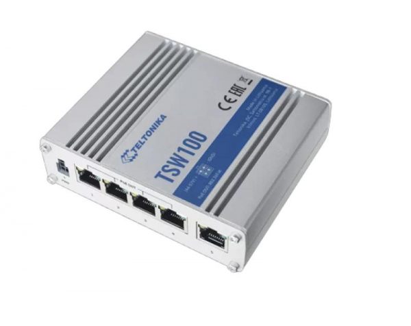 TELTONIKA INDUSTRIAL 5PORT Unmanaged POE+ Switch TSW100, Interfata: 5 x - imagine 7