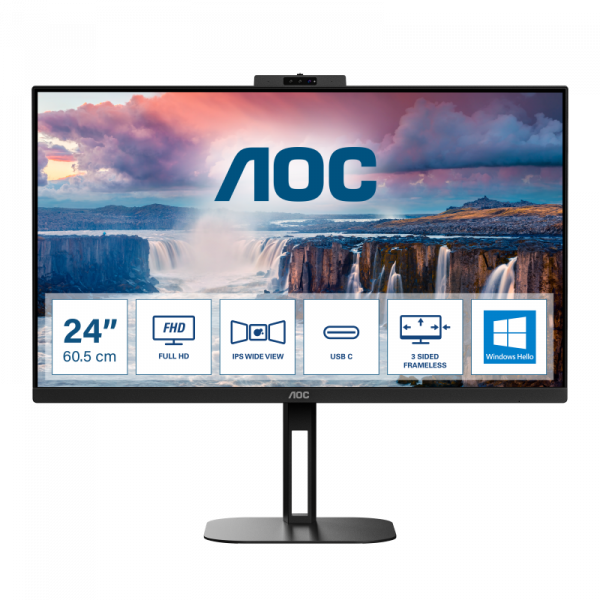 Monitor AOC 23.8" 24V5CW/BK - imagine 3