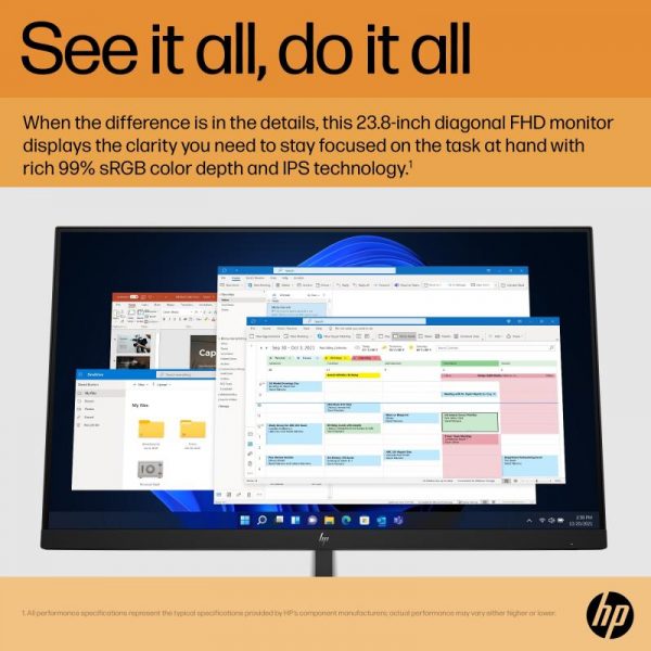 Monitor 23.8" HP E24 G5, LED, IPS, FHD 1920x1080, 16:9, - imagine 7