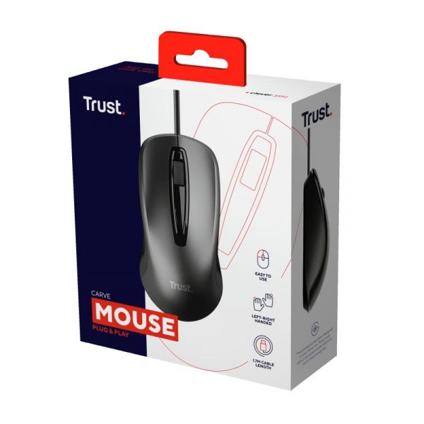 Mouse Trust Carve, USB Mouse, negru - imagine 16