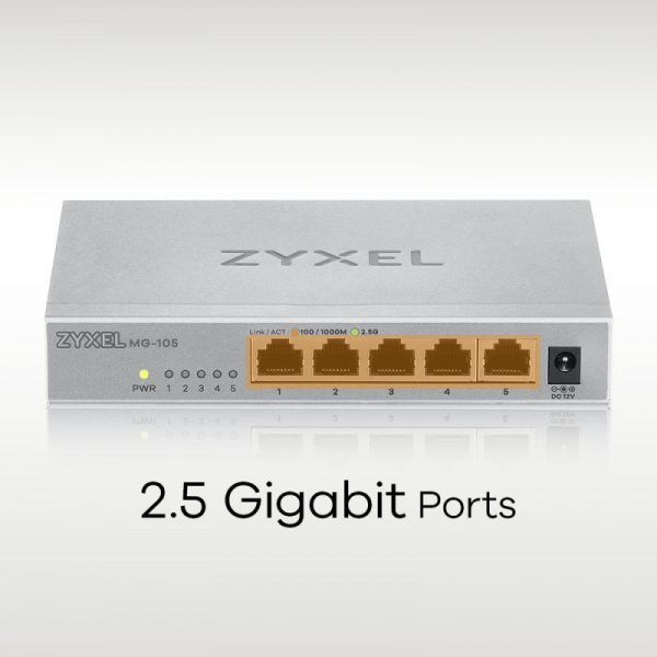 Switch ZyXEL 2.5Gigabit MG-105-ZZ0101F, 5 port, 100/1000/2500 Mbps - imagine 10