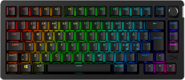 Tastatura gaming wireless mecanica HyperX Alloy Rise 75, switch-uri HX - imagine 5