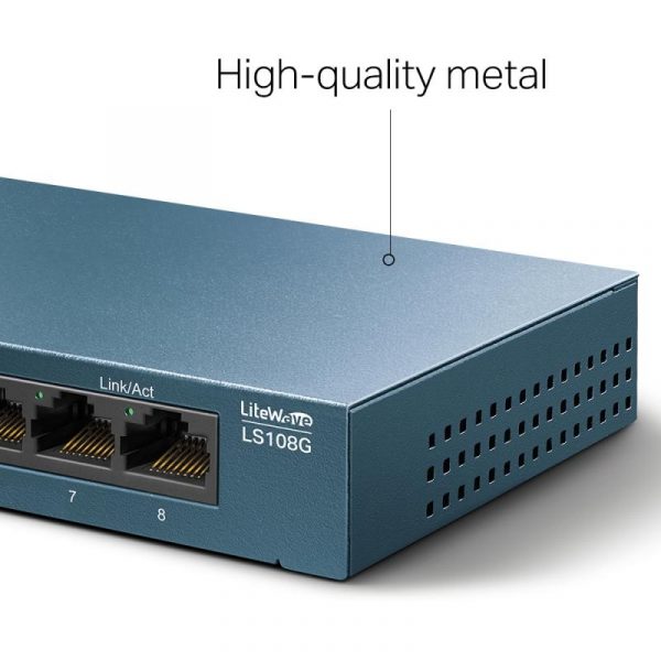 Switch TP-LINK LS108G, 8 port, 10/100/1000 Mbps - imagine 8