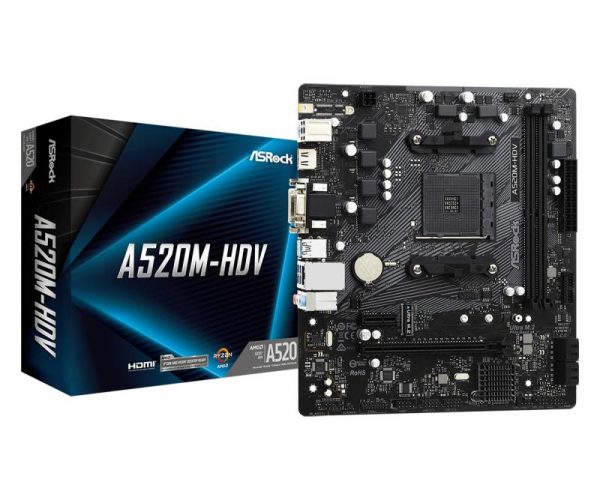 Placa de baza ASRock A520M-HDV, Socket AM4 - imagine 6