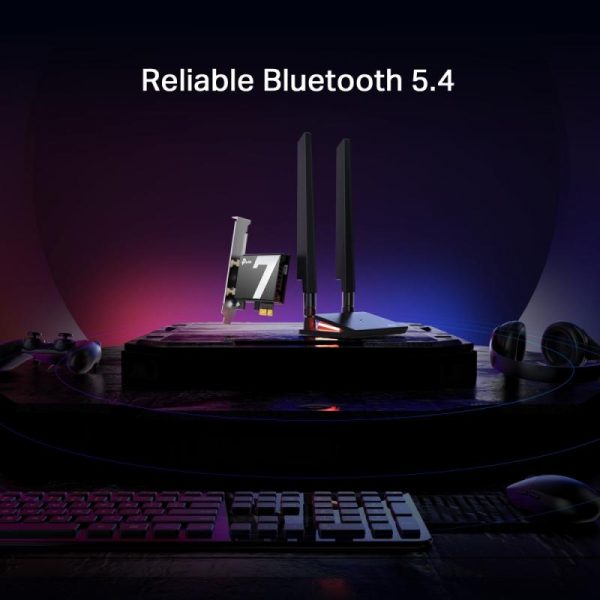 BE9300 Tri-Band Wi-Fi 7 Bluetooth PCI Express Adapter SPEED: 5760 - imagine 8
