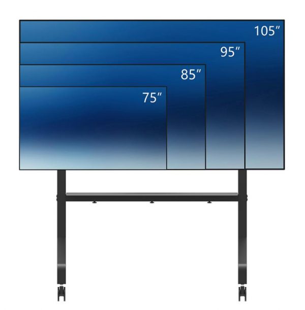 Stand podea mobil/fix Neomounts FL50-575BL1; pentru display-uri cu diagonale 65"-110", - imagine 7