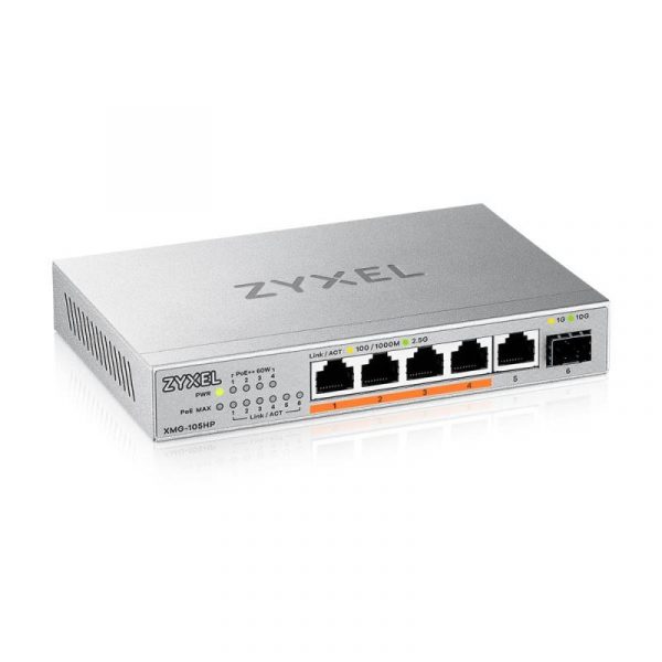 SWITCH ZYXEL XMG105H 5PORT POE  1 SPF+ - imagine 6