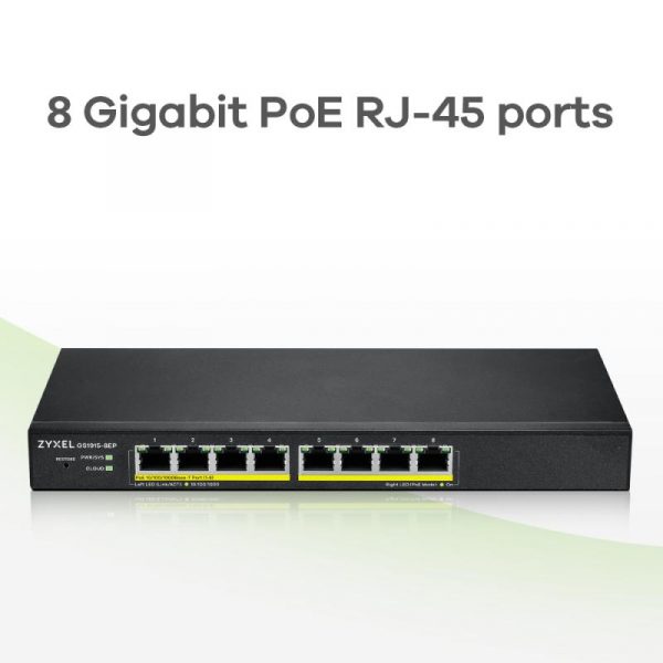 ZYXEL GS1915-8EP 8GB HYBR POE NEBULA SW - imagine 13