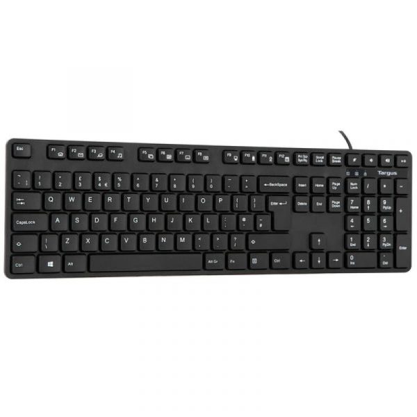 Targus Tastatura Antimicobiala cu fir, 108 taste, layout UK, negru - imagine 12