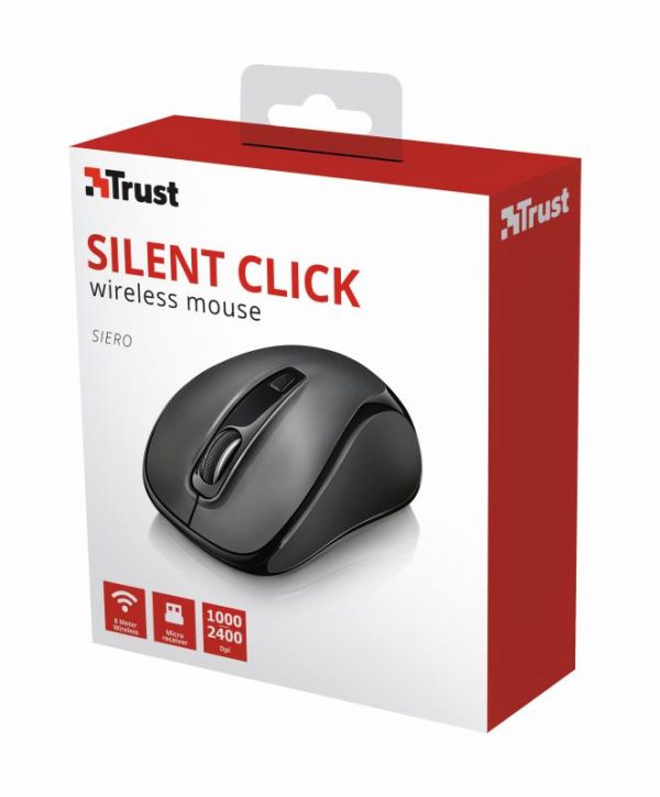 Mouse Trust Siero Silent Click, Wireless, negru - imagine 14
