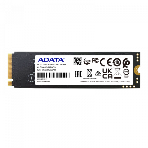 SSD Adata LEGEND 840, 512GB, NVMe, M.2 2280