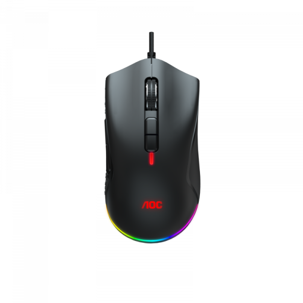 Mouse AOC GM530B, ergonomic, USB 2.0, 16000DPI, 7 butoane, RGB, - imagine 6