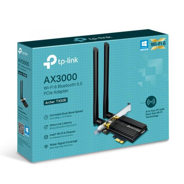 Adaptor wireless TP-Link, ARCHER TX50E, AX3000, Wi-Fi 6 Bluetooth 5.0 - imagine 5
