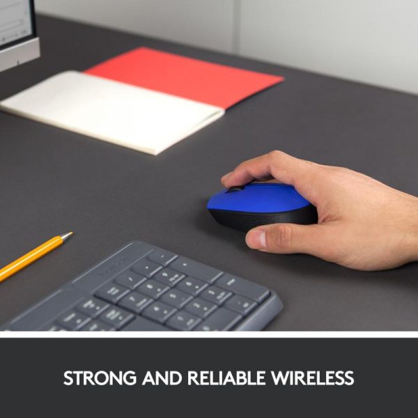 Mouse Logitech M171, wireless, rezolutie 1000 DPI, albastru - imagine 8