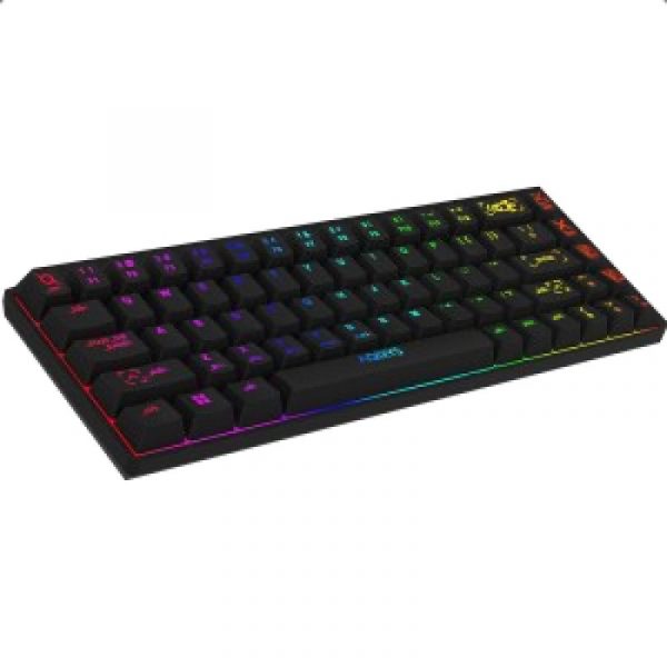 Tastatura mecanica 65% AQIRYS Mira, wireless/bluetooth/wired, switch-uri Outemu Red, 68 - imagine 10
