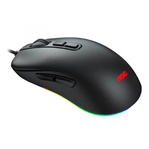 Mouse AOC GM300B, USB 2.0, 6200DPI, 7 butoane, RGB, 1.8m, - imagine 8