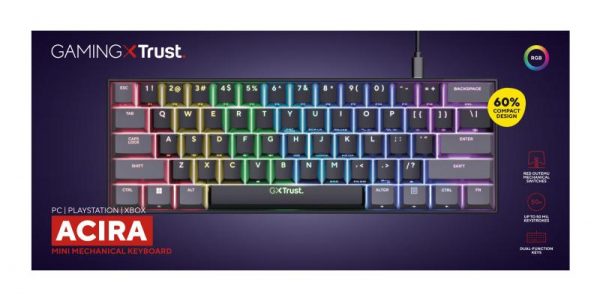 Tastatura mecanica cu fir Trust GXT 867 Acira, USB 2.0. - imagine 12