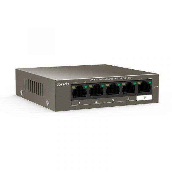 Tenda switch TEF1105P-4-38W, 5-Port 10/100Mbps, 4-porturi POE, Standarde de retea: - imagine 4