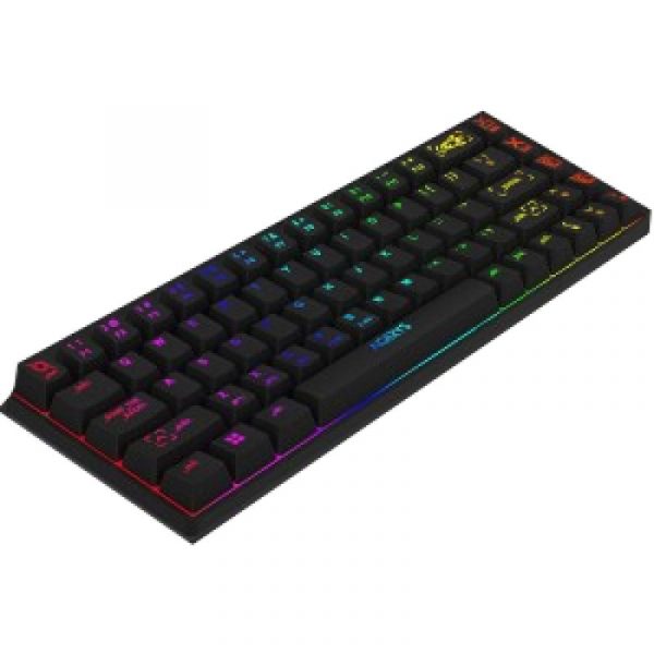 Tastatura mecanica 65% AQIRYS Mira, wireless/bluetooth/wired, switch-uri Outemu Red, 68 - imagine 13