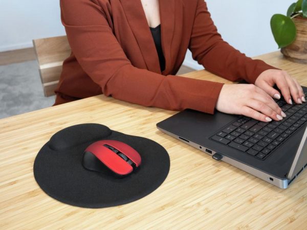 Mouse Trust Mydo Silent Click, Wireless, rosu - imagine 14