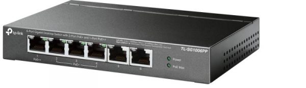 "6-Port Gigabit Desktop Switch with 3-Port PoE+ and 1-Port PoE++ - imagine 8