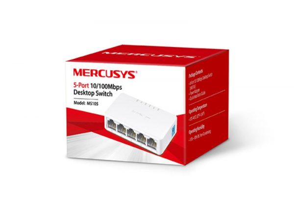 Switch Mercusys MS105, 5 Port, 10/100 Mbps - imagine 5