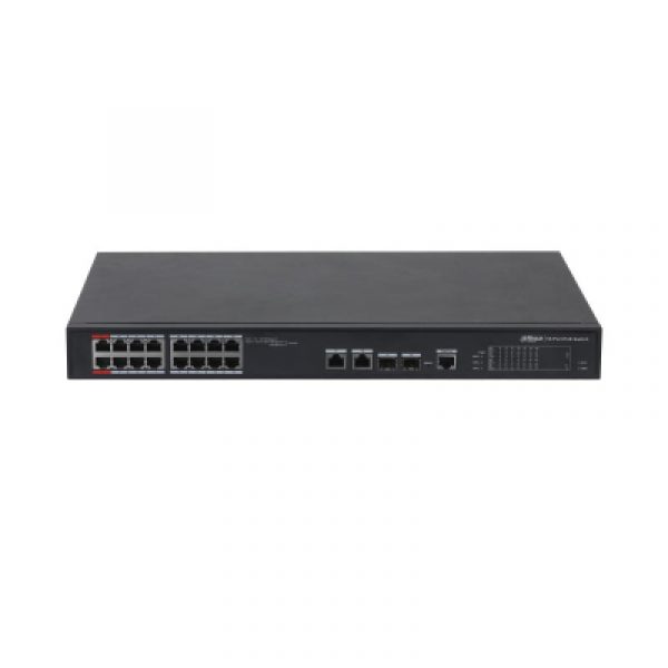 Dahua Managed switch 16 porturi PFS4218-16ET-240, Interfata: 16 x RJ45 - imagine 4