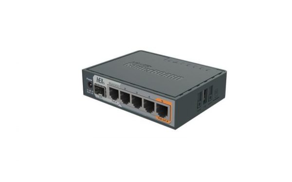 Mikrotik 5-Port Gigabt Ethernet Router, RB760iGS, 5* 10/100/1000Ethernetports, CPU nominal - imagine 5