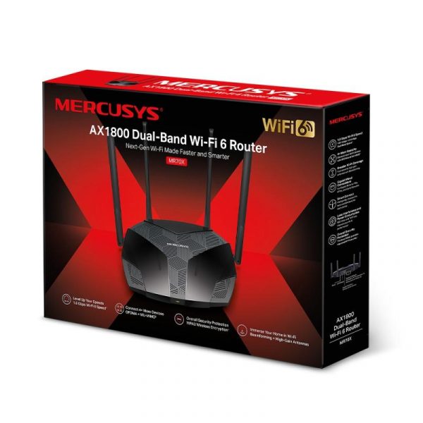 Router Wireless MERCUSYS MR70X, AX1800, Wi-Fi 6, Dual-Band, Gigabit - imagine 9