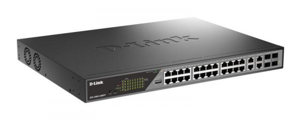 D-Link Switch DSS-200G-28MP,24 x 10/100/1000 Mbps PoE, 4 x Combo - imagine 9