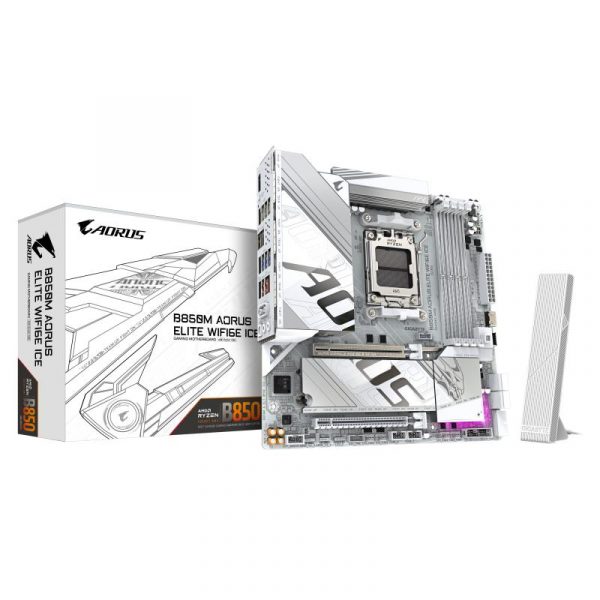 Placa de Baza GIGABYTE B850M AORUS ELITE WIFI6E ICE AM5 - imagine 9