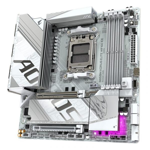 Placa de Baza GIGABYTE B850M AORUS ELITE WIFI6E ICE AM5 - imagine 12