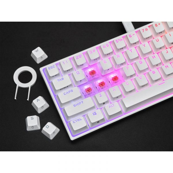 CORSAIR K65 MINI 60% mecanica, alb  Full Key (NKRO) - imagine 8