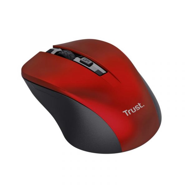 Mouse Trust Mydo Silent Click, Wireless, rosu - imagine 8