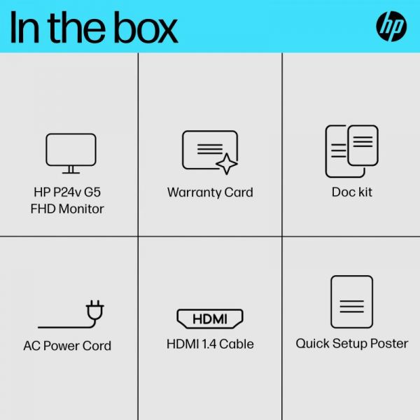 Monitor 23.8" HP P24v G5, LED, VA, FHD 1920x1080, 16:9, - imagine 8